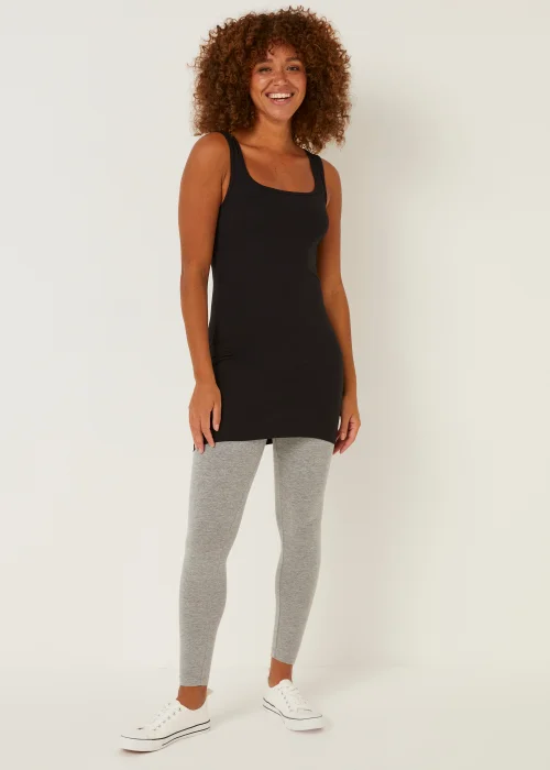 Black Essential Longline Vest Top - Size 8 Image 4