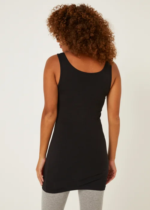 Black Essential Longline Vest Top - Size 8 Image 3