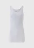 White Essential Longline Vest Top - Size 8 Image 5