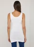 White Essential Longline Vest Top - Size 8 Image 2