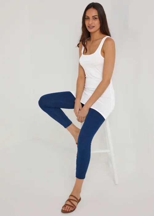 White Essential Longline Vest Top - Size 8 Image 4