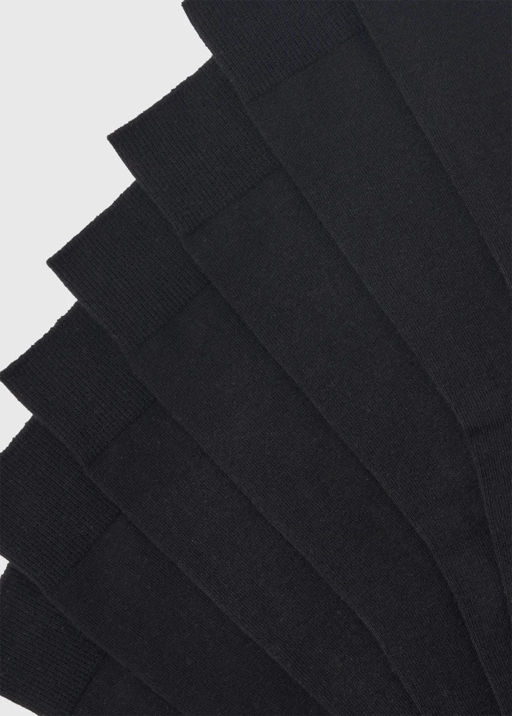 7 Pack Black Cotton Rich Socks - Size 12-14 Image 2