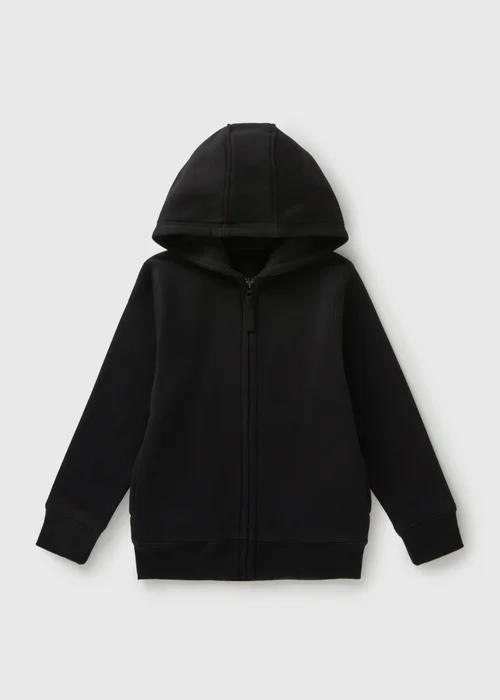 Kids Black Zip Up School Hoodie (3-13yrs) - Age 4 Years Image 1
