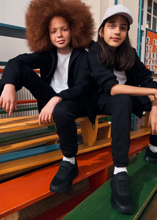 Kids Black Zip Up School Hoodie (3-13yrs) - Age 4 Years Image 4