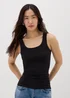 Black Essential Vest Top - Size 8 Image 1