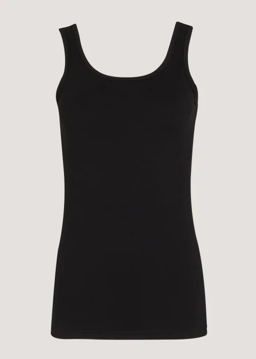 Black Essential Vest Top - Size 8 Image 4