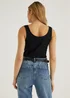 Black Essential Vest Top - Size 8 Image 3