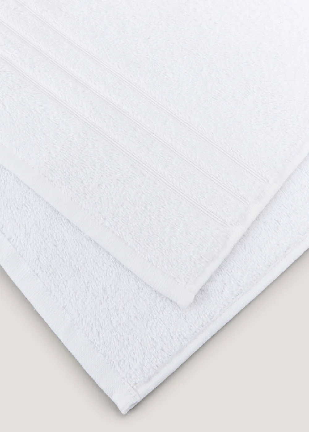 White 100% Egyptian Cotton Towels - Hand Towel Image 2