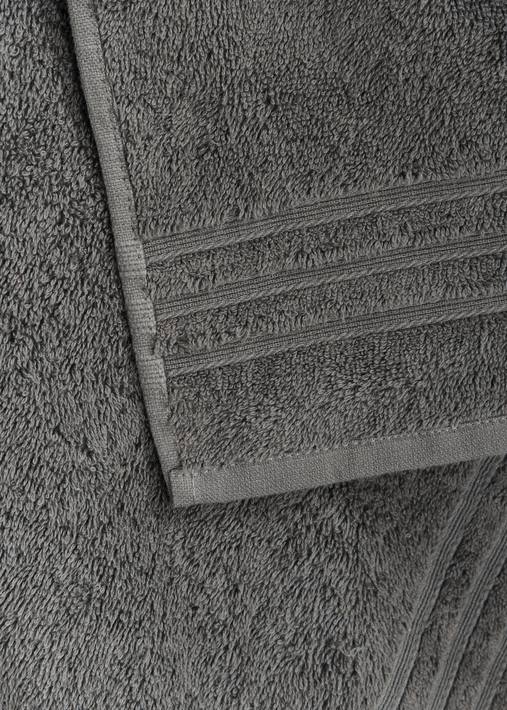 Dark Grey 100% Egyptian Cotton Towels - Hand Towel Image 2