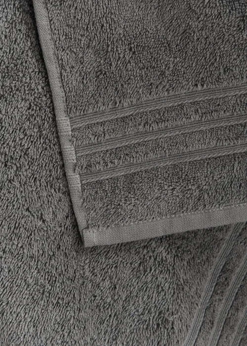 Dark Grey 100% Egyptian Cotton Towels - Hand Towel Image 2