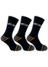3 Pack JCB Black Work Socks - Sizes 6-11 Image 1