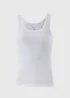 White Jersey Vest Top - Size 12 Image 5