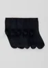 5 Pack Black Ankle Socks - One Size Image 1