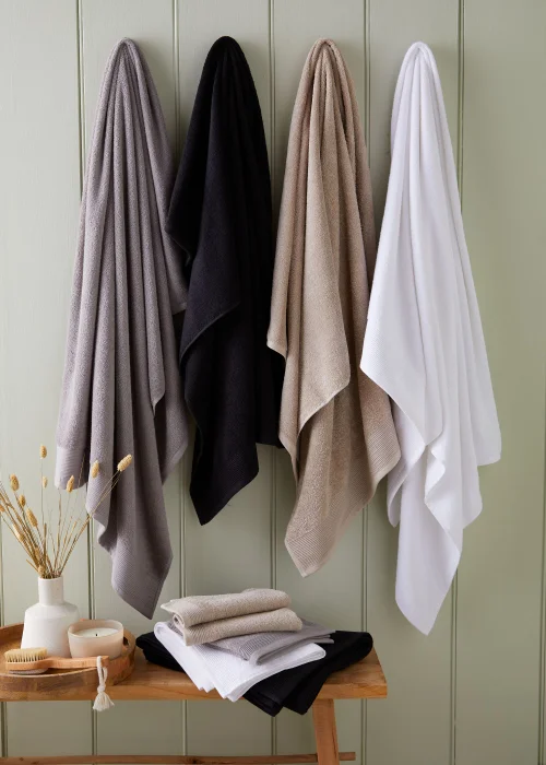 Black 100% Egyptian Cotton Towels - Hand Towel Image 4