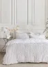 White Cotton Seersucker Duvet Set - Double Image 4