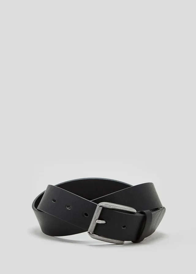 Black PU Buckle Belt