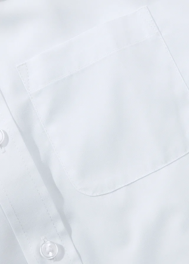 Boys 2 Pack White Skinny Stretch School Shirts (8-16yrs)
