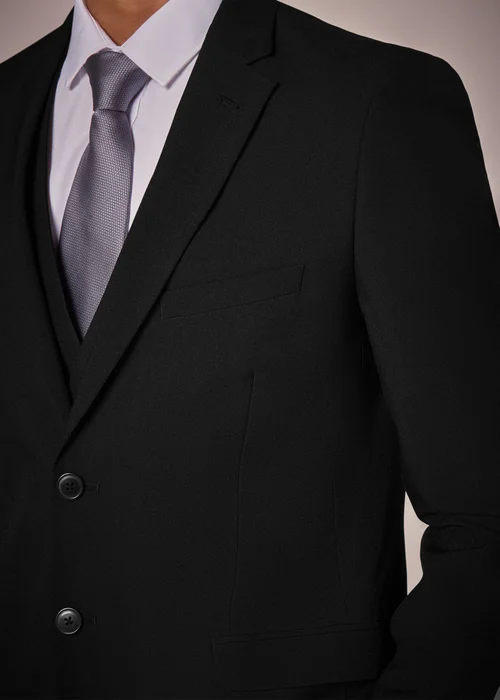 Taylor & Wright Panama Black Tailored Fit Suit Jacket - 36 Chest Short Image 2