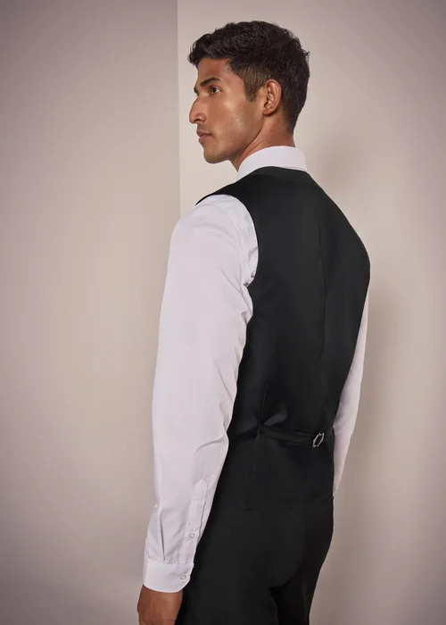 Taylor & Wright Panama Black Suit Waistcoat - Small Image 3