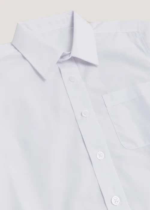 Boys 5 Pack White Short Sleeve School Shirts (4-16yrs) - Age 4 Years Image 2