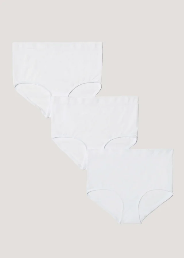 3 Pack White Seamless Full Briefs