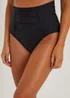 Black Tummy Control High Waisted Bikini Bottoms - Size 16 Image 3
