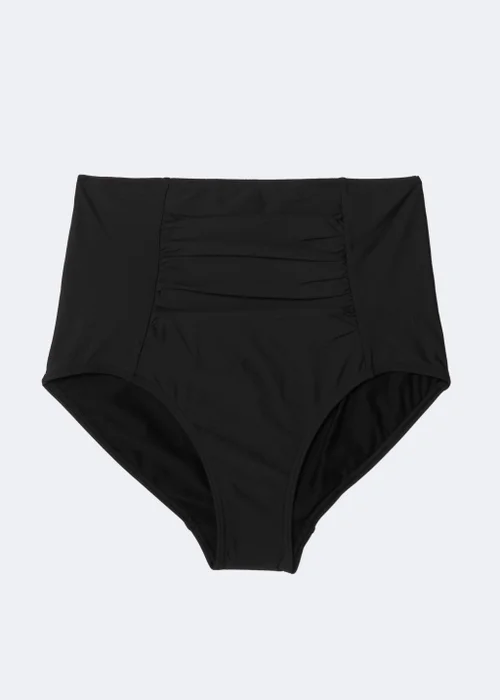 Black Tummy Control High Waisted Bikini Bottoms - Size 16 Image 4
