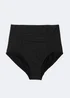 Black Tummy Control High Waisted Bikini Bottoms - Size 16 Image 4