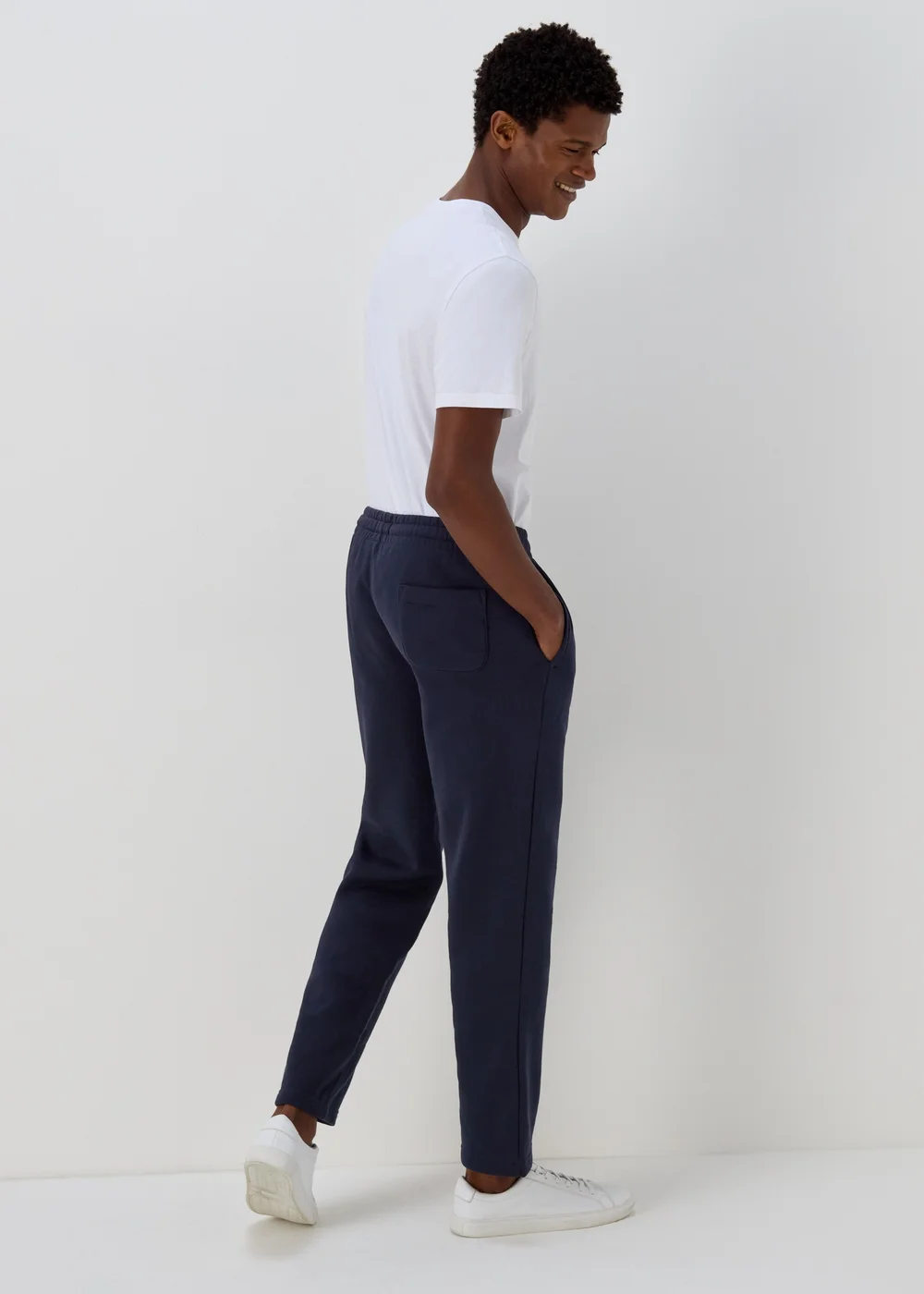 Navy Essential Straight Fit Joggers - Extra small Image 2