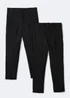 Boys 2 Pack Black Skinny Fit School Trousers (6-16yrs) - Age 6 Years Image 1