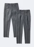 Boys 2 Pack Grey Skinny Fit School Trousers (6-13yrs) - Age 6 Years Image 1