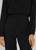 Et Vous Black Straight Fit Trousers (Short) - Size 8 Image 2
