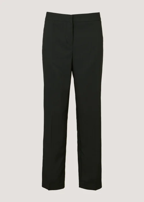 Et Vous Black Straight Fit Trousers (Short) - Size 8 Image 4