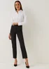 Et Vous Black Straight Fit Trousers (Long Length) - Size 10 Image 1