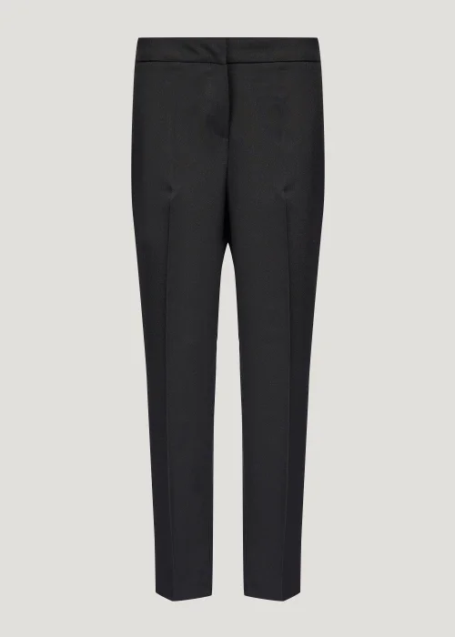 Et Vous Black Straight Fit Trousers (Long Length) - Size 10 Image 2