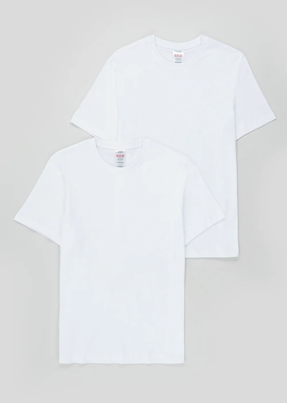 2 Pack White T-Shirt Vests - Small Image 1