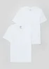 2 Pack White T-Shirt Vests - Small Image 1