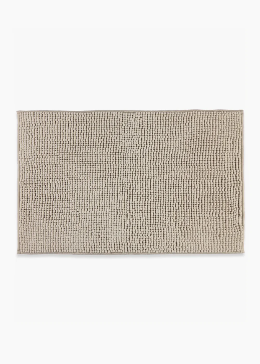 Beige Chenille Bath Mat Image 1