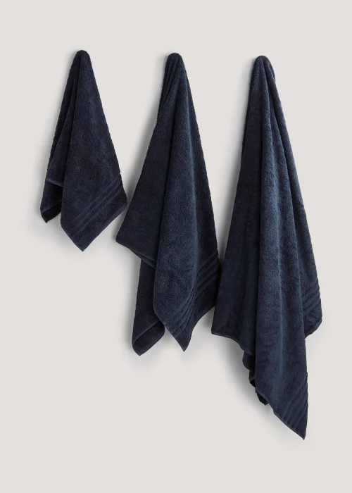 Navy 100% Egyptian Cotton Towels - Hand Towel Image 1