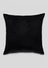 Black Large Soft Velour Cushion Image 1