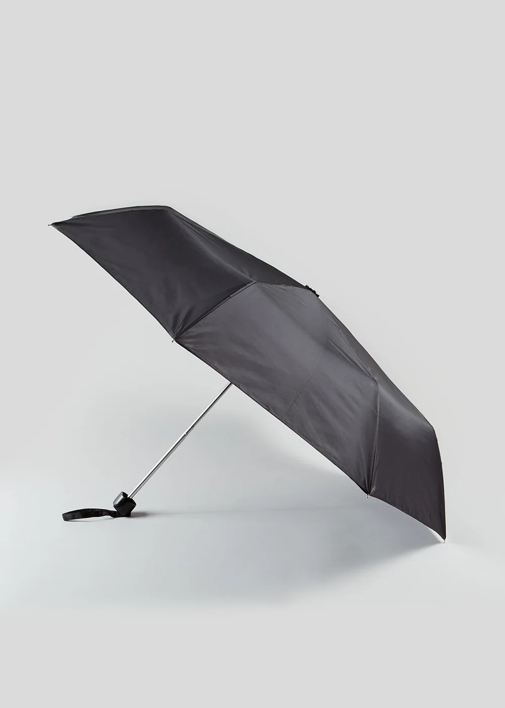 Black Plain Umbrella - One Size Image 1