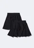 Girls 2 Pack Black Jersey School Skirts (4-16yrs) - Age 4 Years Image 1