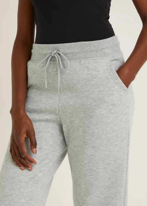 Grey Tapered Jogging Bottoms - Small Image 3