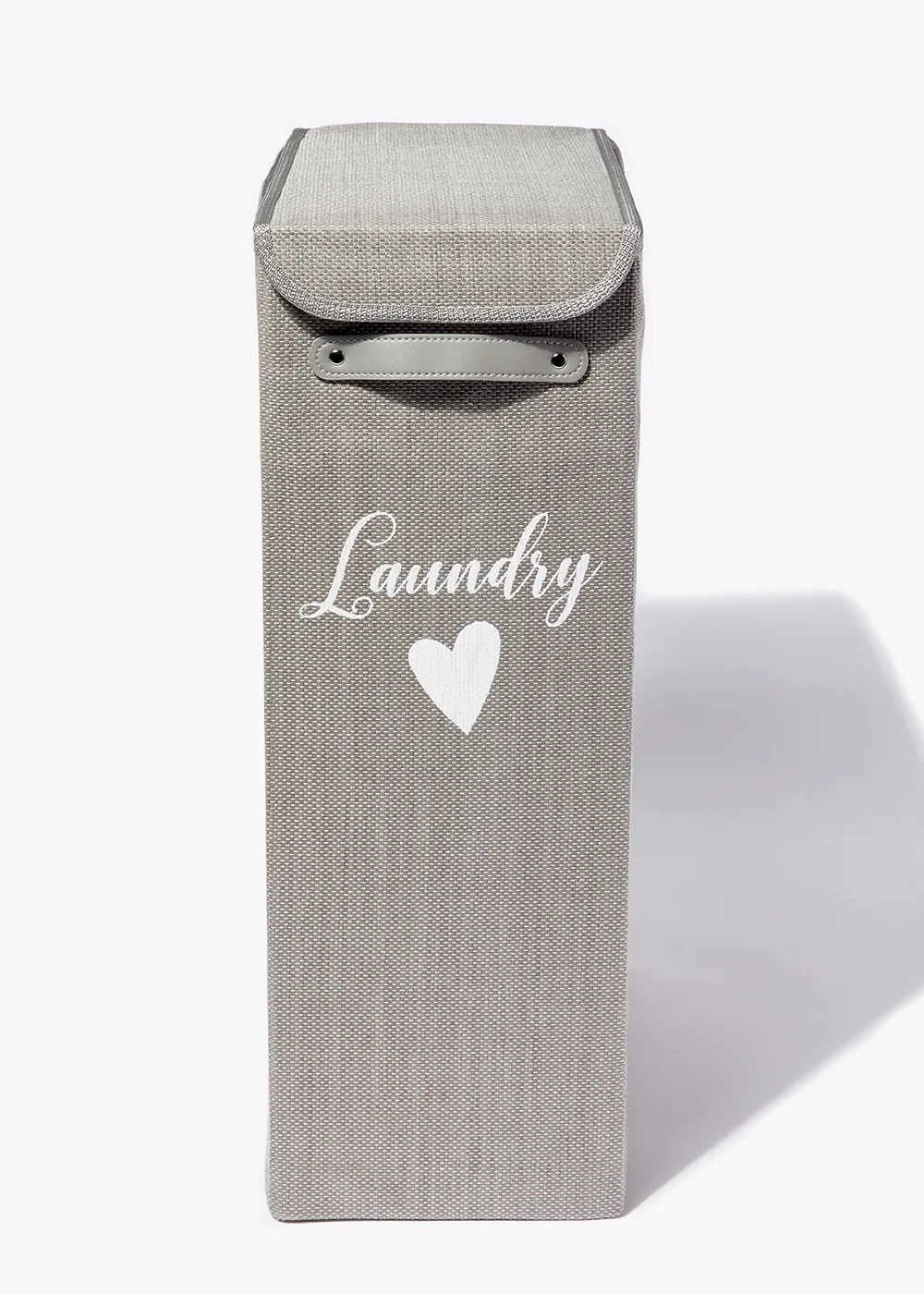 Grey Narrow Laundry Basket (40cm x 21cm x 60cm) Image 1