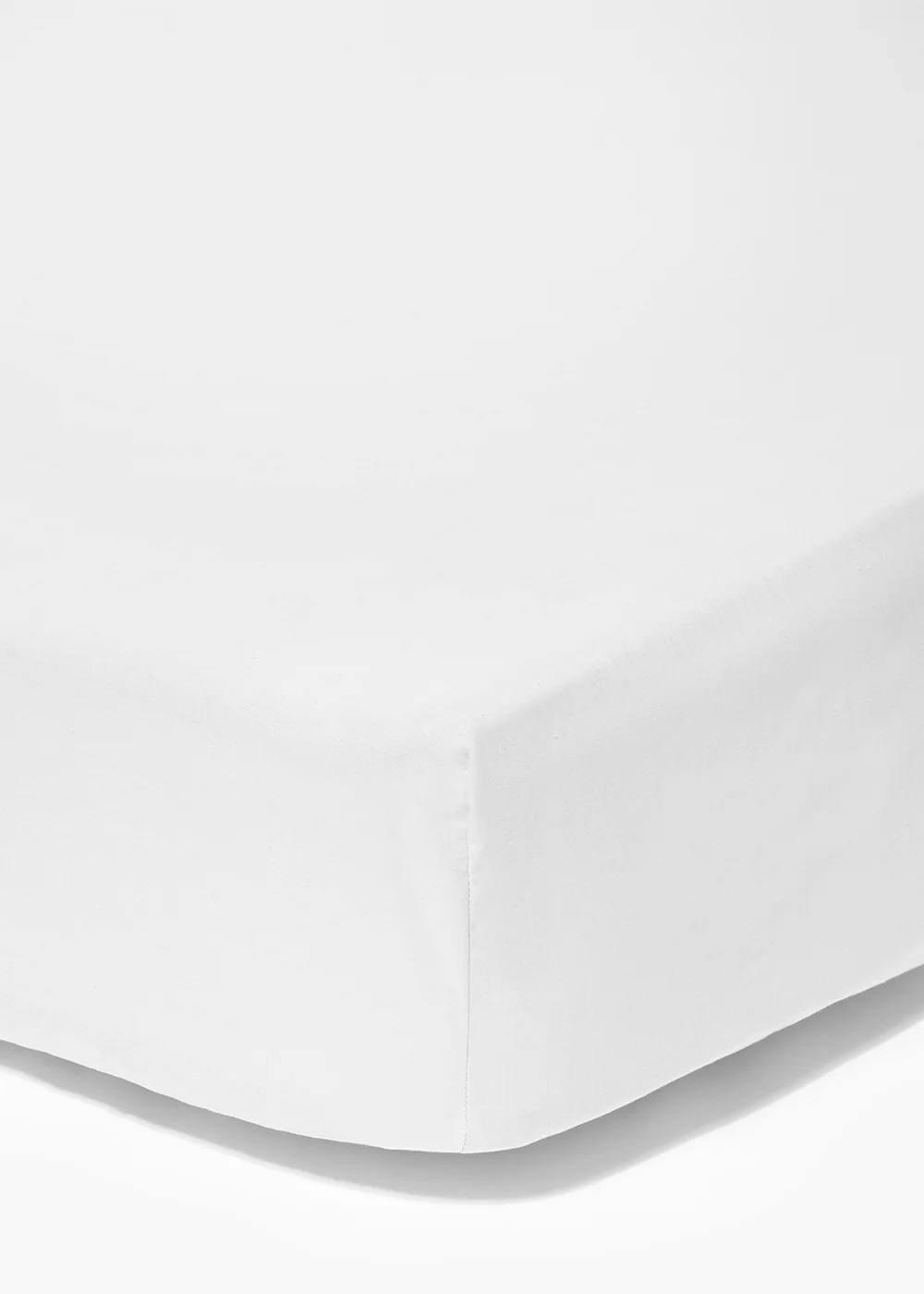 White Polycotton Fitted Bed Sheet - Single Image 1