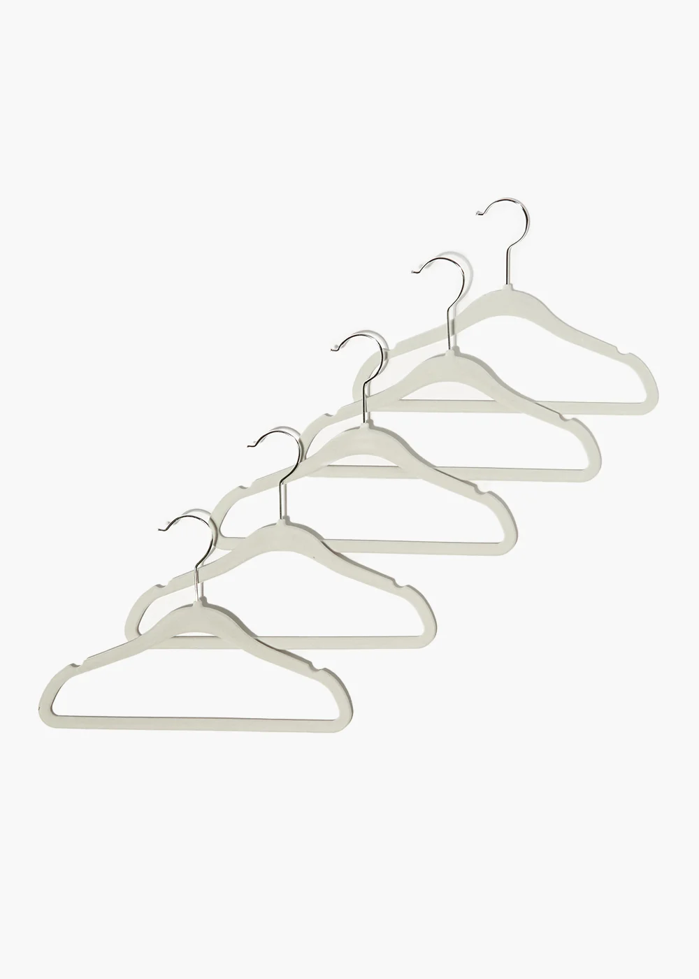 Kids 5 Pack Grey Velour Hangers Image 1