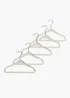 Kids 5 Pack Grey Velour Hangers Image 1