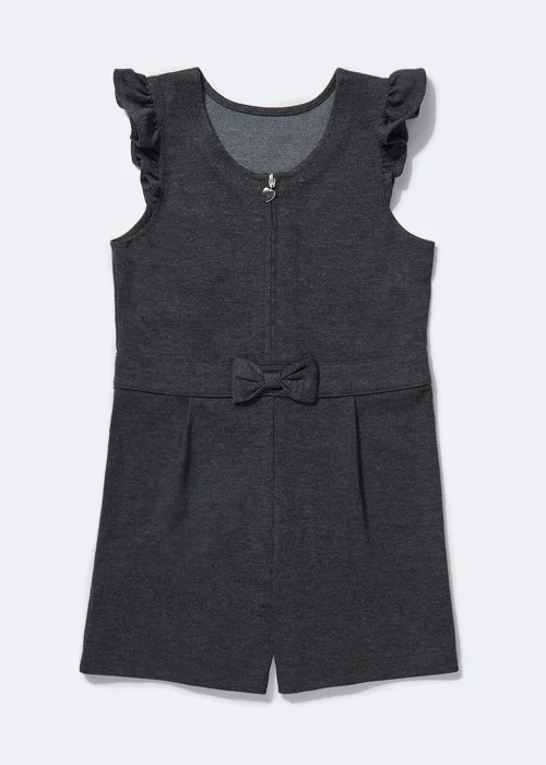 Girls Grey Zip Up School Playsuit (4-13yrs) - 4 Yrs Image 1