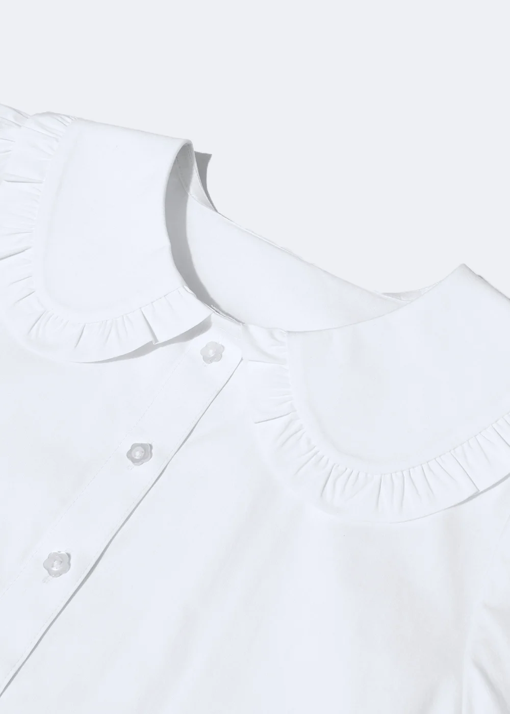 Girls White Frill Collar School Blouse (8-16yrs) - Age 14 Years Image 2