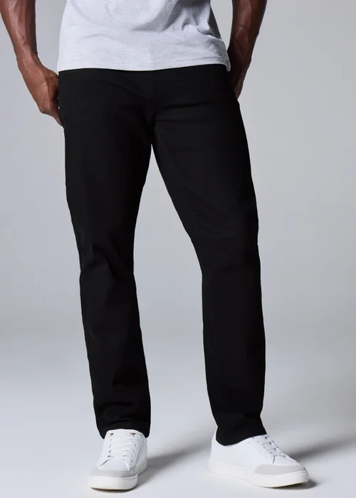 Black Stretch Slim Fit Jeans - 30 Waist Regular Image 3